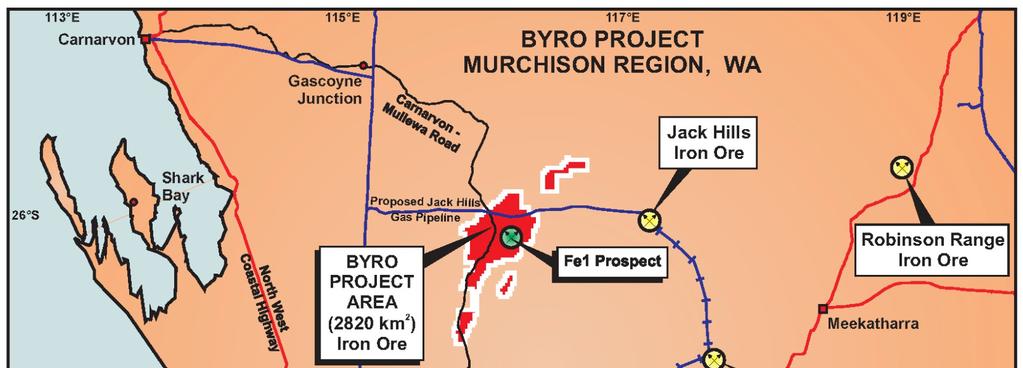 Figure 2 BYRO BASE AND PRECIOUS METALS The intrusives identified at Moonborough and Byro East are in a tectonic setting of large scale crustal