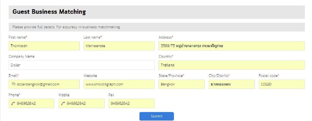 Guess Business Matching On THAITRADE.COM If you are not yet a member. Thaitrade.