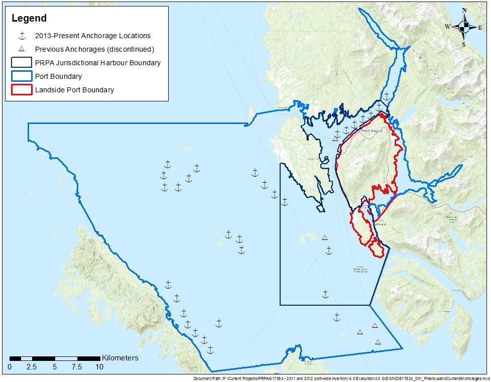 Prince Rupert Inventory Boundary Landside Boundary includes all landside activities plus vessels at berth.