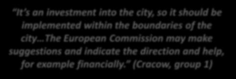 boundaries of the city The European Commission may make suggestions and indicate the direction