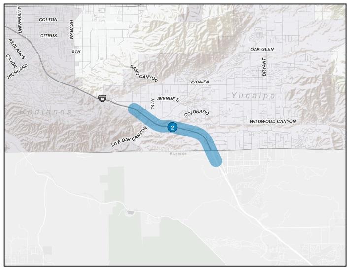 Phase: Environmental I-10 Corridor Type: Mainline I-10 EASTBOUND TRUCK CLIMBING LANE This project will add a truck climbing lane from west of the 16 th Street Bridge in the City of Yucaipa to just