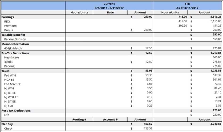 Processing a Pay Run with One-Time Changes and Corrections US Entering One-Time Changes in Payroll 13 Let s view an example of a $250.00 bonus entered as a Quick Entry using the Bonus check template.