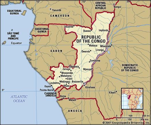 The corridors handled through Congo Pointe Noire - Cabinda (road) : 145 km / 90 miles Pointe Noire - Brazzaville (rail, road) : 560 km / 347 miles Brazzaville - Bangui (river) Brazzaville - Kinshasa