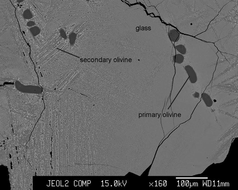 CHAPTER 01 Physical Properties Figure 8: Microstructure of the copper slag 2 quenched from 1300 C and Po 2 =10 8.