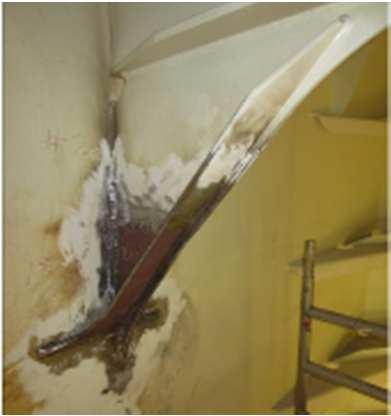 deflection between deck equipment and hull girder Openings made too close to each other Hull structure cracks due to: