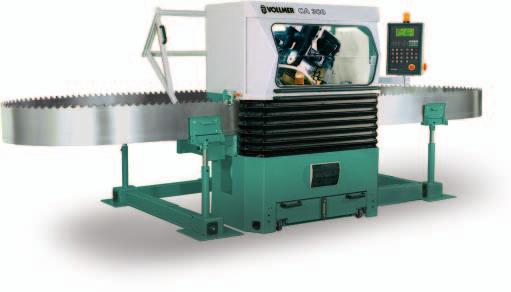 CA 3 profile grinding machine with mounting bracket and centrally powered height adjustment of the saw support pedestals. For limitless grinding programs.