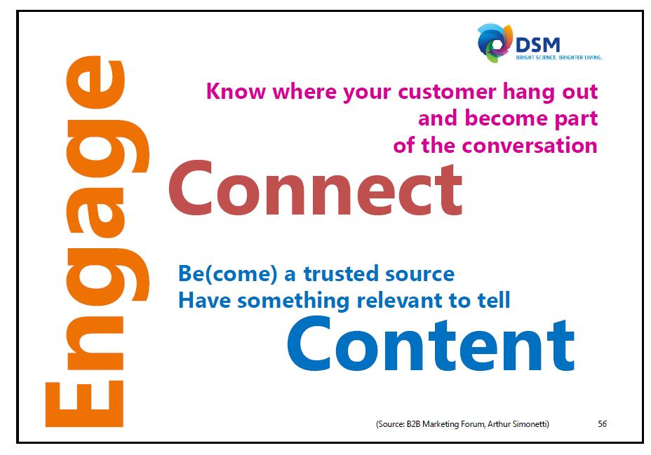 End-user engagement Engage when the customer is actually in touch with you: