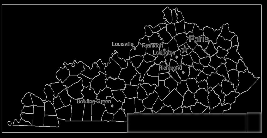 1.0 INTRODUCTION The City of Paris is located in Bourbon County, Kentucky northeast of the City of Lexington. The population served by the water distribution system is approximately 14727.