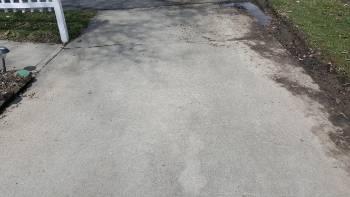 Uneven slabs at the driveway.