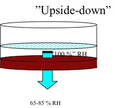 Fig. 4 An upside-down cup or inverted cup with water in direct contact with the surface of the disc.