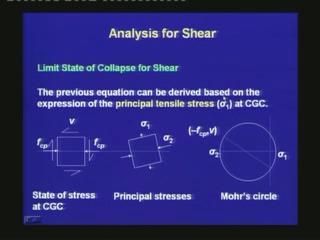 (Refer Slide Time 09:01) The previous equation can be derived based on the expression of the principal tensile stress 1 at CGC.