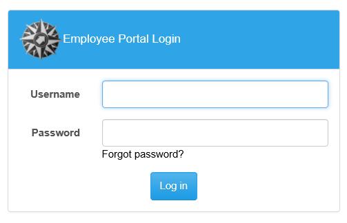 6. After selecting Employee Portal, the log on screen will appear. Enter your Active Directory Credentials and click Log in. 7.
