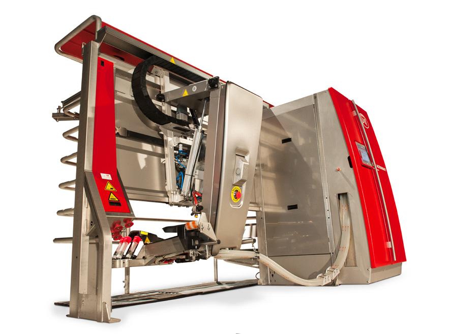 One of the revolutionary features of the Lely Astronaut A4 cow box is the easy walkthrough design called the I-flow concept - which allows the cow to have continuous interaction with the rest of the
