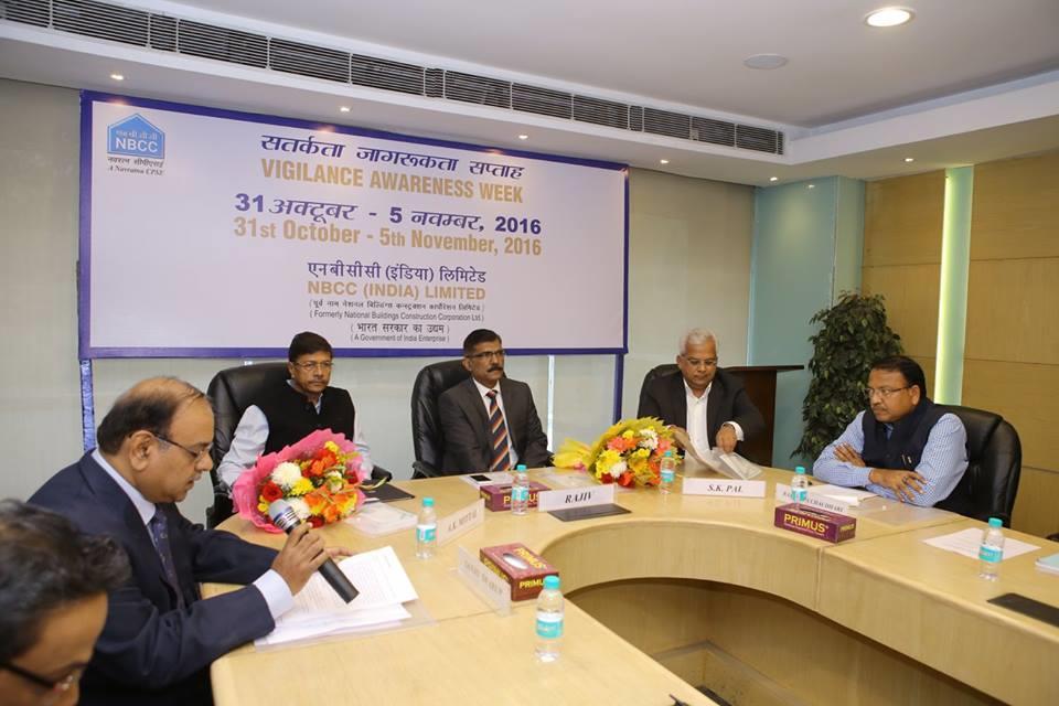 NBCC ORGANISED AN INTERACTIVE SESSION ON VIGILANCE AWARENESS WEEK, On the occasion of Vigilance Awareness week, Vigilance Division organised an Interactive session on November 01, 2016 at Corporate