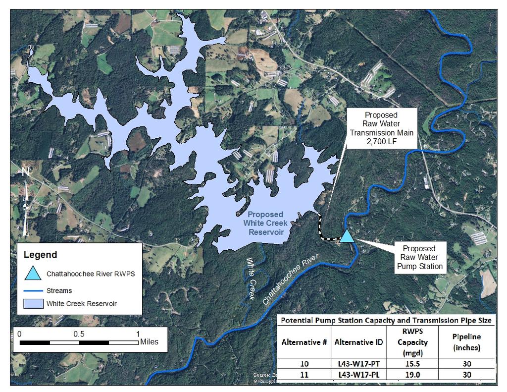 Figure 4.2 White Creek Reservoir Alternative Summary 4.2.4 Baseline Conditions The DEIS compares the potential project impacts against an environmental baseline.