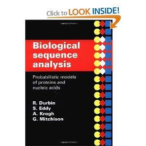 Text Book Biological sequence analysis: Probabilistic Models for Proteins and Nucleic
