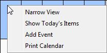 The Staff Overview calendar navigates in the usual way and the sidebar allows you to choose which options are displayed on the calendar.