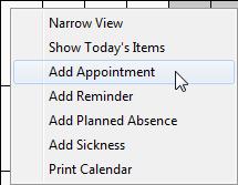 Use the Affects Availability check box to indicate whether or not the staff member can be scheduled to work normally in the setting.
