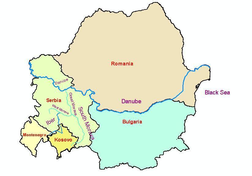 Map 5: Ibër River Basin inside the Danube River Basin and riparian countries Ibër River transboundary waters DANUBE RIVER BASIN LEGEND River Country Morava River transboundary waters DANUBE RIVER