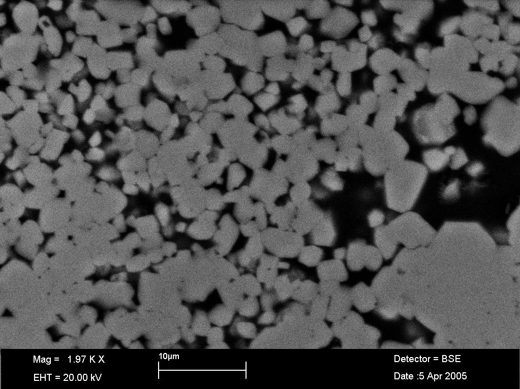 calcite crystals, 10-20 um in diameter Carbonate Grain,