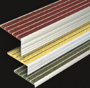 SUPERGRIT Features: Extruded aluminum base abrasive filler Lengths to order, up to 2'0" (.