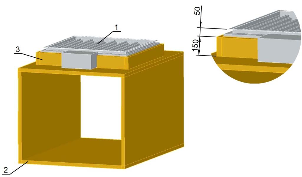 22 Multiblade smoke control damper installed in horizontal smoke control ducts for multi compartments (EN 12101-7 and EN 1366-8) vertical. Fig.