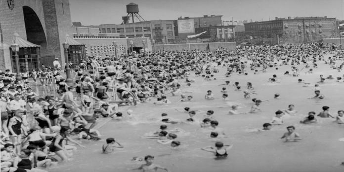 McCarren Pool Park open up in 1936 during the Great Depression The Workers