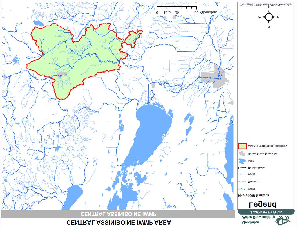 CENTRAL ASSINIBOINE INTEGRATED WATERSHED MANAGEMENT PLAN SURFACE WATER HYDROLOGY REPORT Planning Area Boundary: The Central Assiniboine planning area covers the reach of the Assiniboine River from