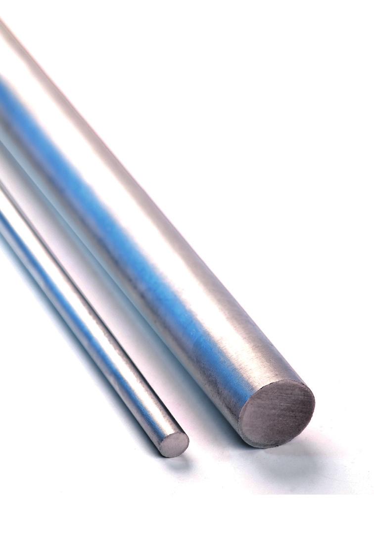 SOLID BLANKS LONG RODS, OPEN TOLERANCE, 320 mm LENGTH RD SR DIMENSIONS HYPERION CODE DIAMETER (mm): 1.1 to 5.8 6.2 to 8.2 8.8 to 38.5 LENGTH: Standard in Grade H10F.