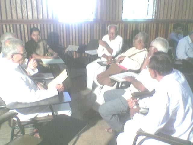 Discussions at Ramakrishna Ashram by residents