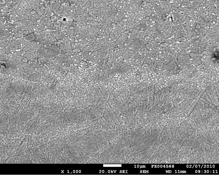 If fter hrdening t 1200 10 C followed by tempering t 550 10 C of the rpid steel one obtins microstructure consisting