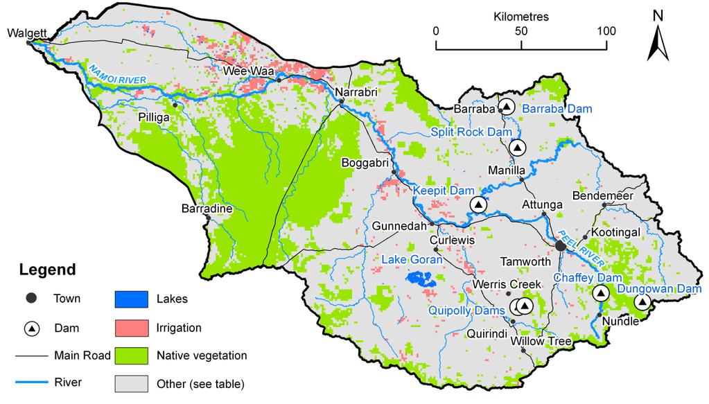 Namoi region 3.8% of MDB area; 88,000 people (<4.