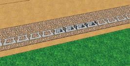 base units will have the SecureLugs removed before placing on the leveling pad First course of step units will be totally buried Backfill behind the first course units with gravel, then compact and
