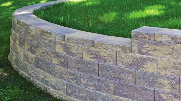 Gravity MiraStone Wall Gravity (SRW) segmental retaining wall systems are structures lower in height that use the