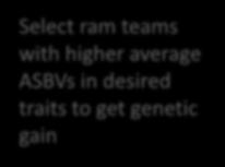 Interpreting results Select ram teams with