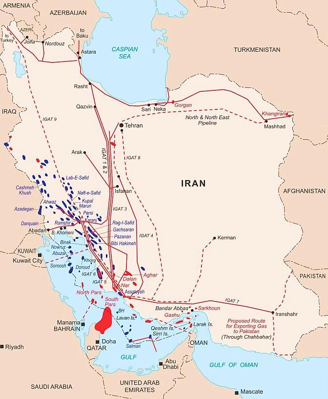 Iran s main gas lines Source: Jalilvand, David Ramin.