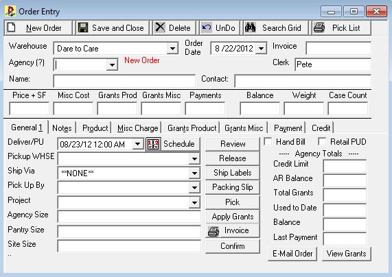 2. Create an Order Orders can be created by clicking on new order or thru the Allocations or POL/PWW Features.
