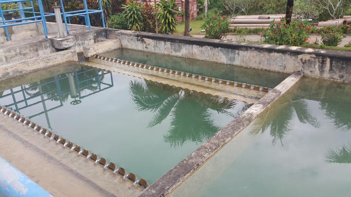 The filter is backwashed every 2-3 days during the dry season while during the wet season, it is backwashed every day. 2.7 Distribution Figure 11 Filter Tank (4 basins) and arrangement of materials in the filtration unit There are 12, 693 service taps that LWSSE supplies water to.