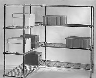 1000 pound capacity per shelf evenly distributed (through shelf length of 48"). For 72" or 84" High units, please substitute desired height of posts after P in the model number.