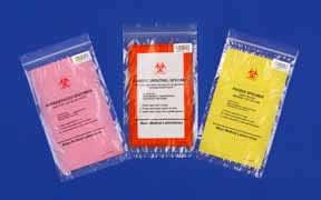 For convenience, biohazard bags, colorcoded by temperature, are provided to you and client laboratories by Mayo Medical Laboratories.