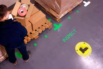 PermaRoute floor markings are easily removed without damage to
