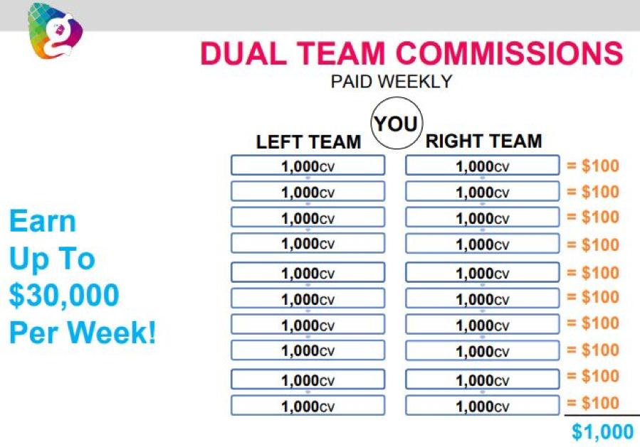 4. DUAL TEAM COMMISSIONS When you become a Qualified Ambassador, you activate a business tracking center in the Dual Team Commissions plan.