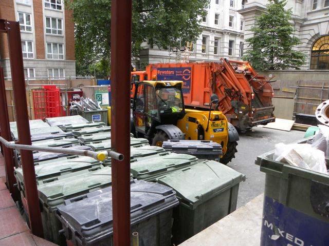 Bins are used and, at Barts, are handled by the logistics contractor Wilson James.