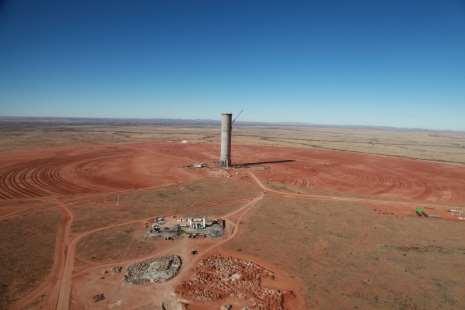 150 MW under construction in South Africa: Khi Solar One, a 50 MW tower plant with two hours of steam storage, uses superheated air and a dry