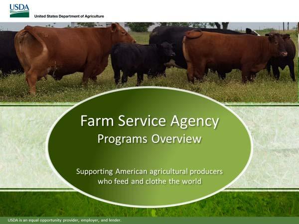 FSA 2014 Farm Bill Training