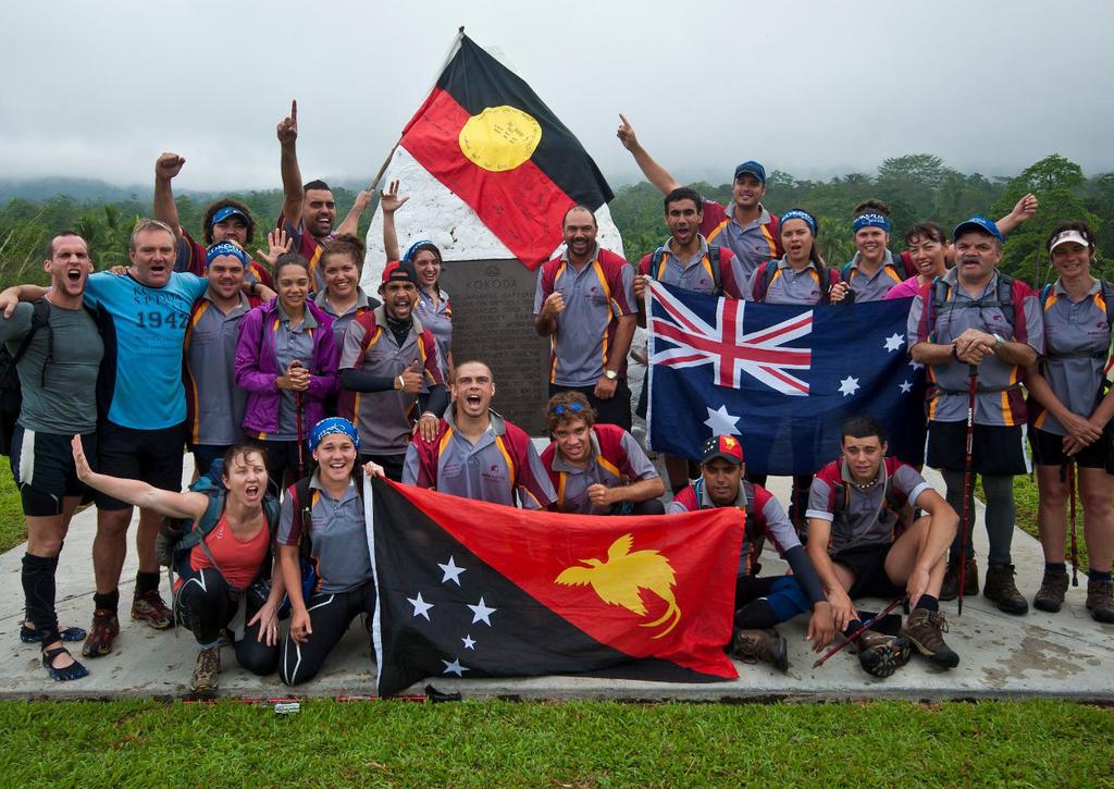 IYLP 2010: Group shot at the Kokoda Memorial after completing the Kokoda Trek VISION FOR RECONCILIATION Through reconciliation Jobs Australia works towards a fair and equitable Australia in which all