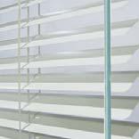 Blinds, operators and glass panels available in white only.