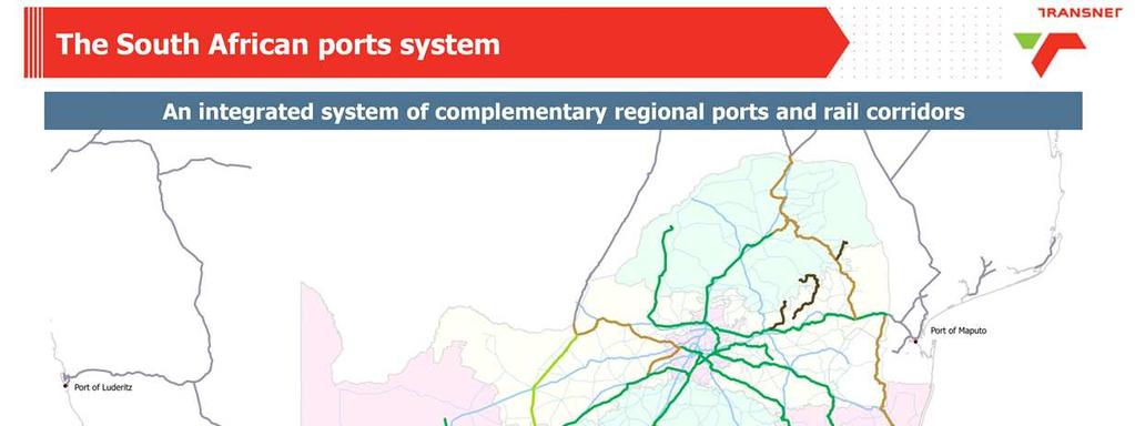 Inland transport connectivity Each port has well developed rail infrastructure providing rail connectivity to the hinterlands, and to adjacent regional ports.