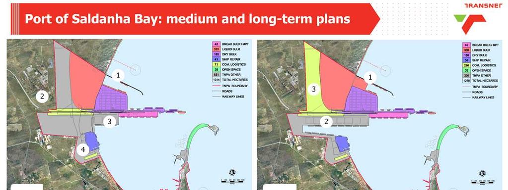MEDIUM TERM LAYOUT Medium-term plans for the port will include strategic land acquisitions to ensure that the future growth of the port is not restricted on the landside, improvements to the port