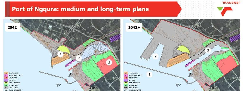 MEDIUM-TERM LAYOUT The medium term projects that may result in further development of the port include the following major initiatives: Completion of the four berth container terminal, with